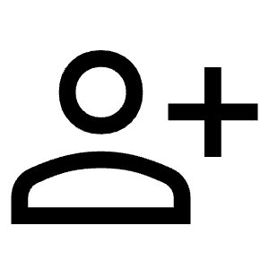 Person Add Icon from Outlined Line - Material Symbols Set
