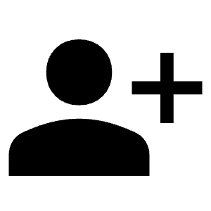 Person Add Fill Icon from Outlined Fill - Material Symbols Set