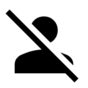 Person Off Fill Icon from Outlined Fill - Material Symbols Set