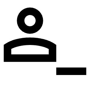 Person Remove Icon from Sharp Line - Material Pro Free Set