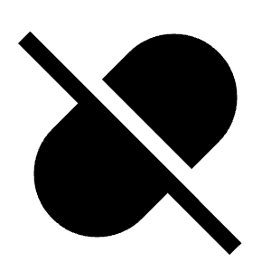 Pill Off Fill Icon from Sharp Fill - Material Symbols Set