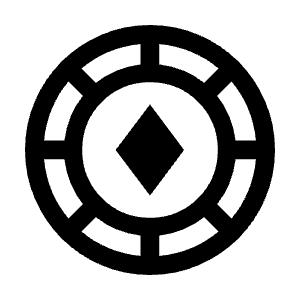 Poker Chip Icon from Sharp Line - Material Symbols Set