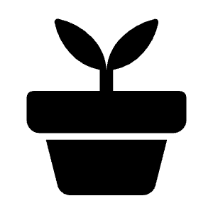 Potted Plant Fill Icon from Rounded Fill - Material Symbols Set