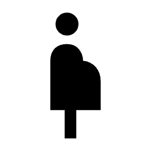 Pregnant Woman Icon from Outlined Line - Material Symbols Set