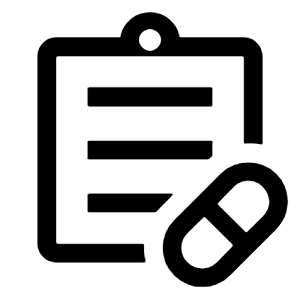 Prescriptions Icon from Outlined Line - Material Symbols Set