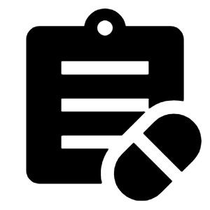 Prescriptions Fill Icon from Rounded Fill - Material Symbols Set