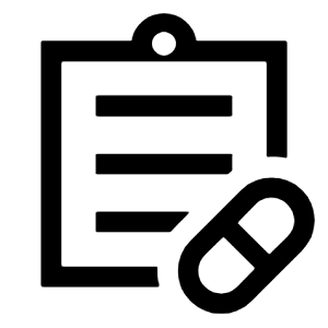 Prescriptions Icon from Sharp Line - Material Symbols Set