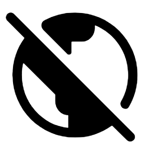Public Off Fill Icon from Rounded Fill - Material Symbols Set