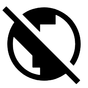 Public Off Icon from Sharp Line - Material Symbols Set