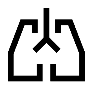 Pulmonology Icon from Sharp Line - Material Symbols Set