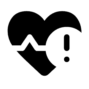 Pulse Alert Fill Icon from Rounded Fill - Material Symbols Set