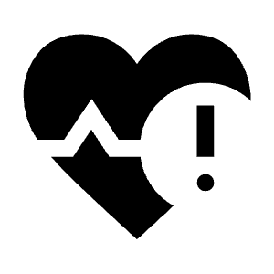 Pulse Alert Fill Icon from Sharp Fill - Material Symbols Set