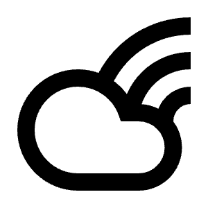 Rainbow Cloud Icon from Outlined Line - Streamline Material Free Set