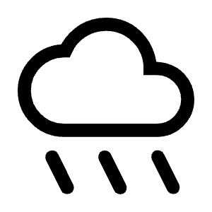 Rainy Icon from Rounded Line - Material Symbols Set