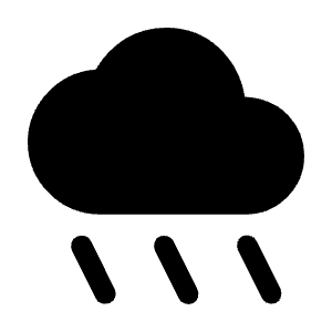 Rainy Fill Icon from Rounded Fill - Material Symbols Set