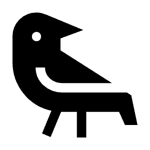 Raven Fill Icon from Sharp Fill - Material Symbols Set