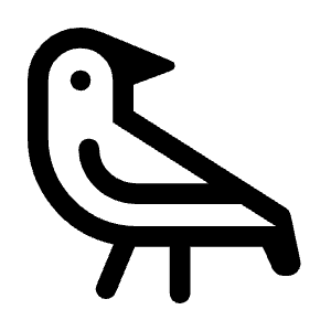 Raven Icon from Rounded Line - Material Symbols Set
