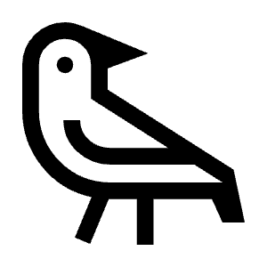 Raven Icon from Sharp Line - Material Symbols Set