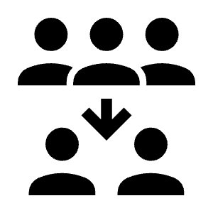 Reduce Capacity Icon from Outlined Line - Material Symbols Set