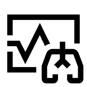 Respiratory Rate Icon from Sharp Line - Material Symbols Set