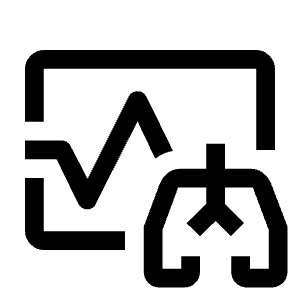 Respiratory Rate Icon from Outlined Line - Material Symbols Set