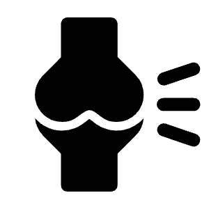Rheumatology Fill Icon from Rounded Fill - Material Symbols Set