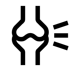 Rheumatology Icon from Sharp Line - Material Symbols Set