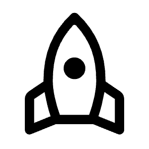 Rocket Icon from Rounded Line - Material Symbols Set