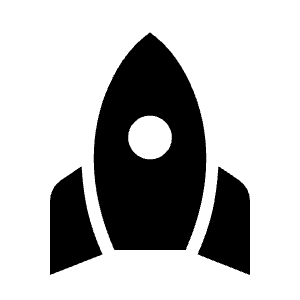 Rocket Fill Icon from Sharp Fill - Material Symbols Set