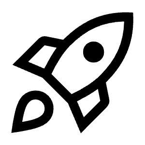 Rocket Launch Icon from Sharp Line - Material Symbols Set