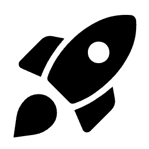 Rocket Launch Fill Icon from Rounded Fill - Material Symbols Set