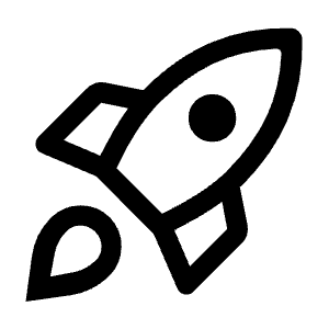 Rocket Launch Icon from Rounded Line - Material Symbols Set