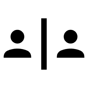 Safety Divider Icon from Sharp Line - Material Symbols Set