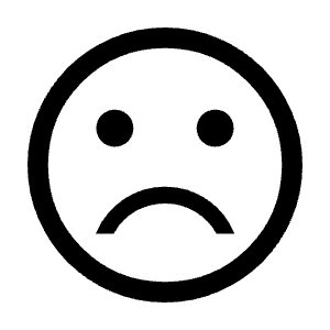 Sentiment Dissatisfied Icon from Sharp Line - Material Symbols Set