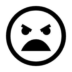 Sentiment Extremely Dissatisfied Icon from Sharp Line - Material Symbols Set