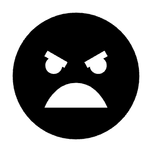 Sentiment Extremely Dissatisfied Fill Icon from Sharp Fill - Material Symbols Set