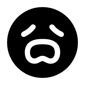 Sentiment Frustrated Fill Icon from Rounded Fill - Material Symbols Set