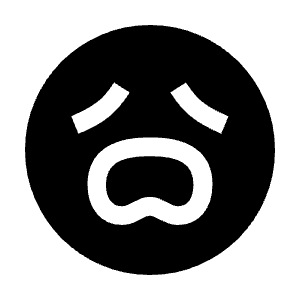 Sentiment Frustrated Fill Icon from Sharp Fill - Material Symbols Set