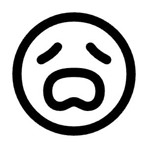 Sentiment Frustrated Icon from Rounded Line - Material Symbols Set