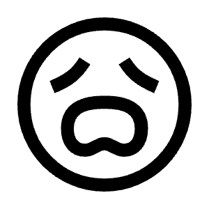 Sentiment Frustrated Icon from Sharp Line - Material Symbols Set