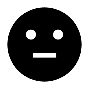 Sentiment Neutral Fill Icon from Sharp Fill - Material Symbols Set