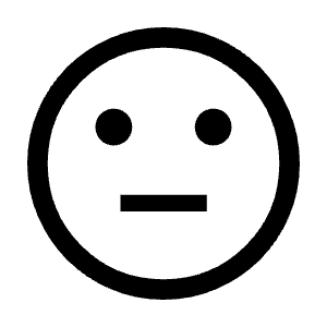 Sentiment Neutral Icon from Outlined Line - Material Symbols Set