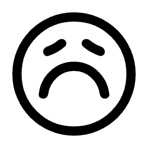 Sentiment Sad Icon from Rounded Line - Material Symbols Set