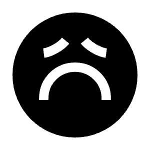 Sentiment Sad Fill Icon from Sharp Fill - Material Symbols Set