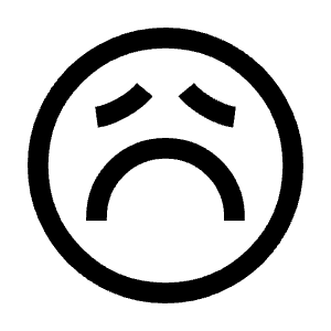 Sentiment Sad Icon from Sharp Line - Material Symbols Set