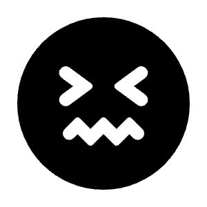 Sentiment Stressed Fill Icon from Rounded Fill - Material Symbols Set
