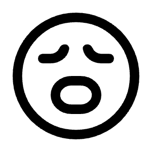 Sentiment Worried Icon from Rounded Line - Material Symbols Set