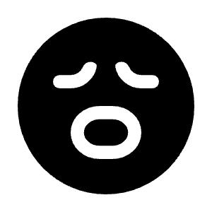 Sentiment Worried Fill Icon from Rounded Fill - Material Symbols Set