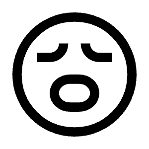 Sentiment Worried Icon from Sharp Line - Material Symbols Set