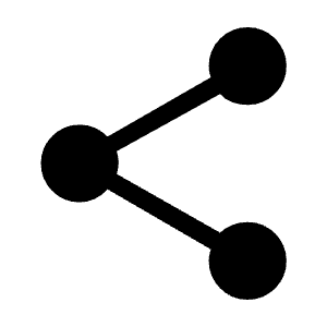 Share Fill Icon from Sharp Fill - Material Symbols Set